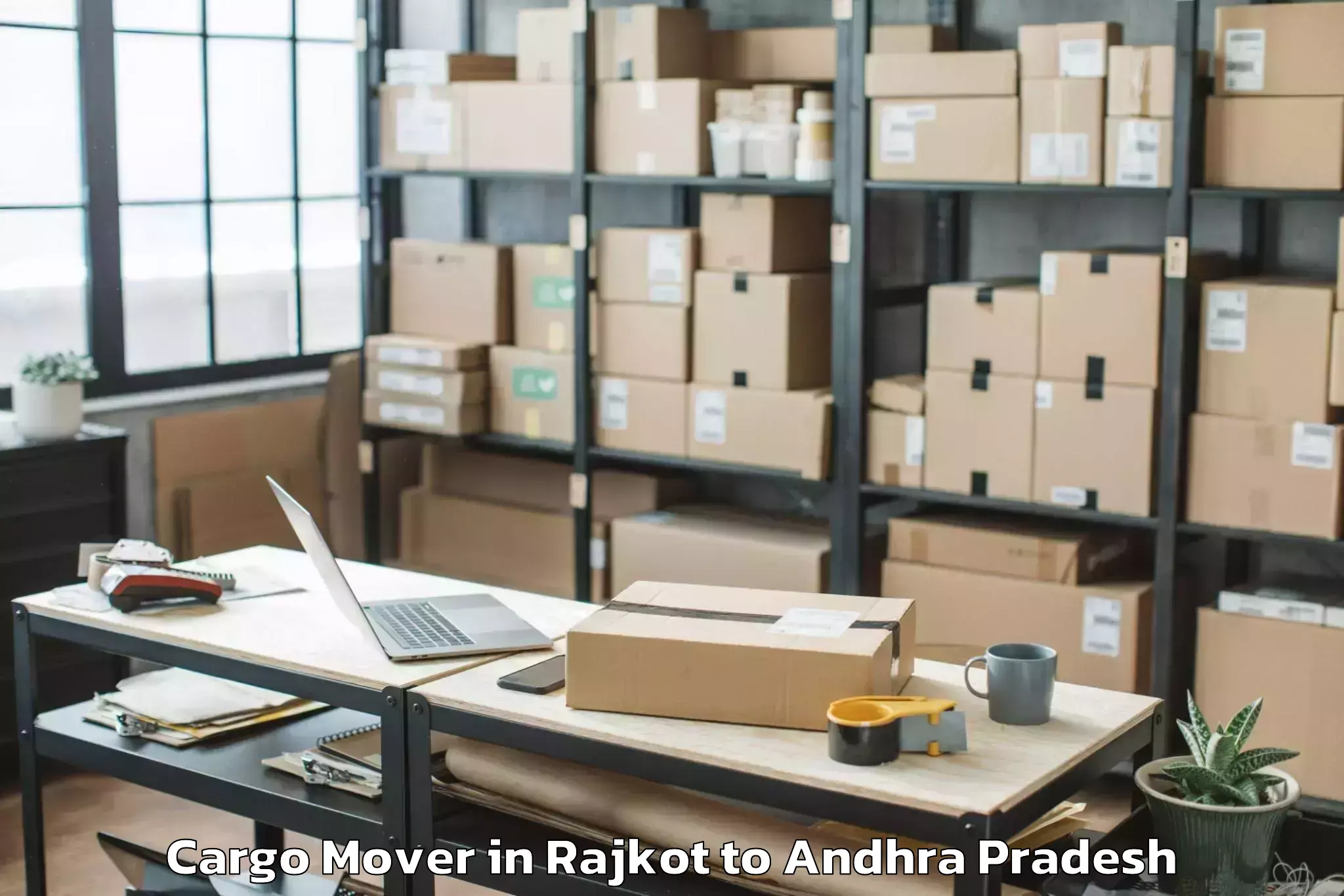 Book Rajkot to Penamaluru Cargo Mover Online